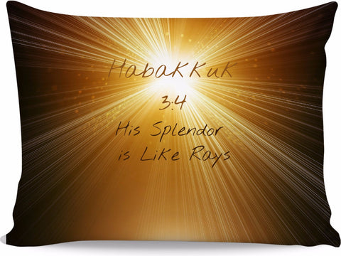 His Splendor Is Like Rays Pillow Case