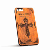 Natural Wood Emboss Phone Cases for iPhone